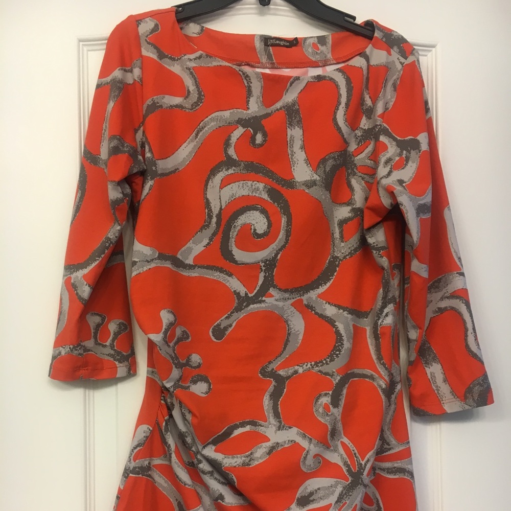 J. McLaughlin Orange Coral Tunic
